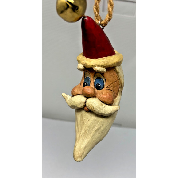 Vtg B. Anderson Santa Claus Wood 2004 Jingle Bell Ornament - Picture 1 of 7